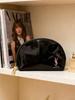 YSL Black PU Shell Makeup Bag - High-Gloss Large Capacity Clutch & Toiletry Case Christmas