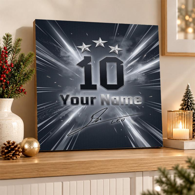 Lionel Messi Custom Name Text 5D Diamond Painting Kit DIY Full Drill Diamond Art Decoration