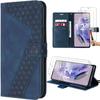 Case - Xiaomi - Redmi Note 12 Pro Plus 5G - Embossed PU Leather - Navy Blue - 2 Tempered Glass