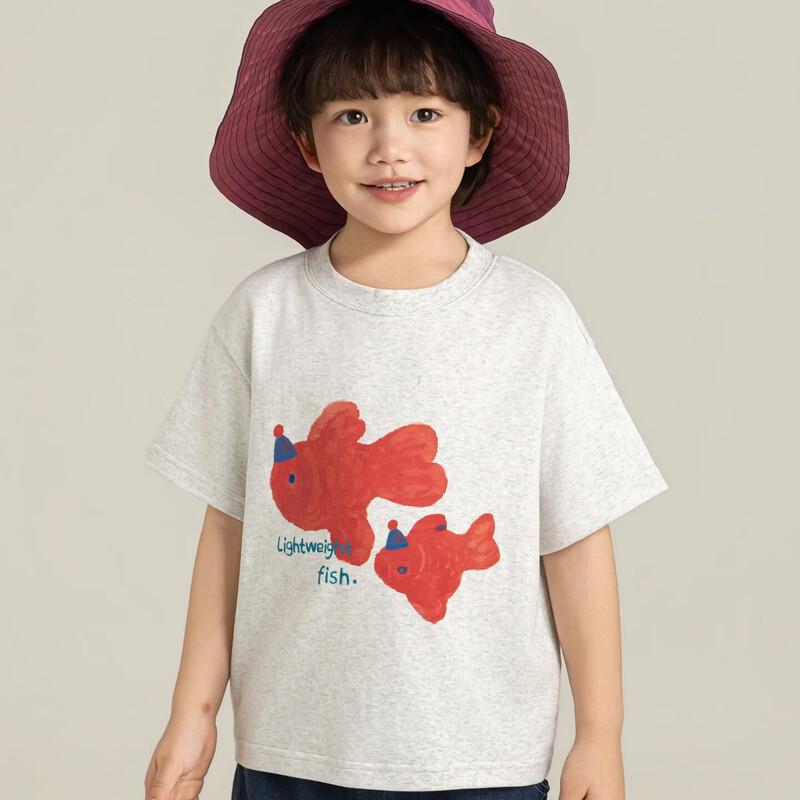 YouYou Boys' 10A Antibacterial Cute Pet Print Short-Sleeve T-Shirt