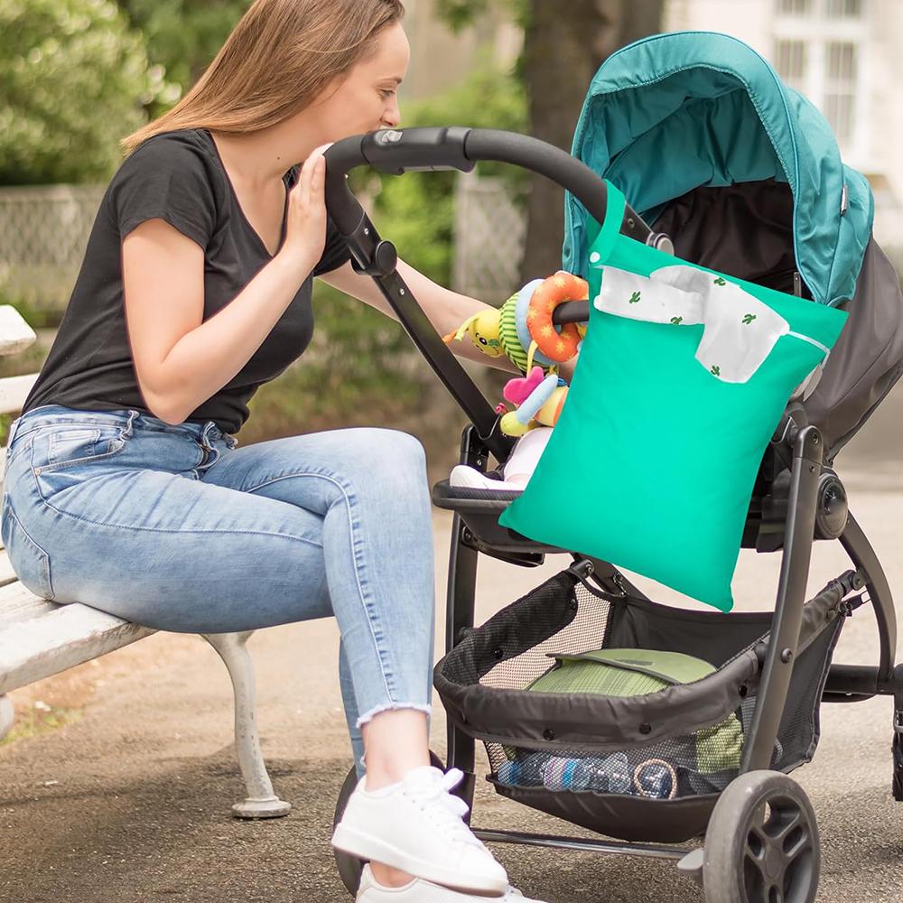 2pcs 40 X 30 Cm Reusable Travel Wet Bags with Zip Waterproof Laundry Bag