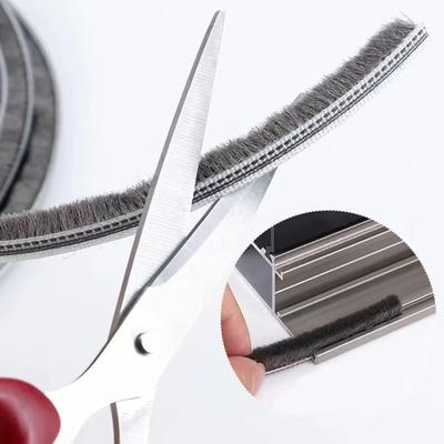 10M Slide-in Door Window Weather Stripping Soundproof Brush Strip Card Slot Pile Weatherstrip for Door Frame Windows Sash Sealer