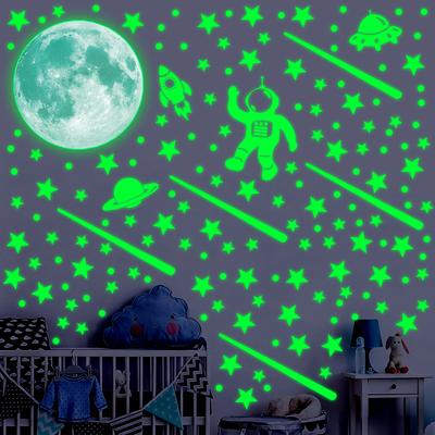Creative Star Space Astronaut Luminous Bedroom Living Room Wall Decoration Stickers