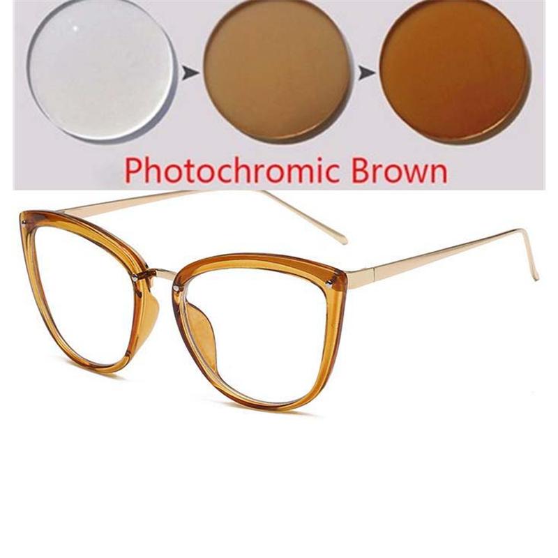 Spring Hinge Women Cat Eye Prescription Glasses For The Nearsighted Anti Blue Rays Myopia Spectacles Power 0 -0.5 -0.75 To -6.0