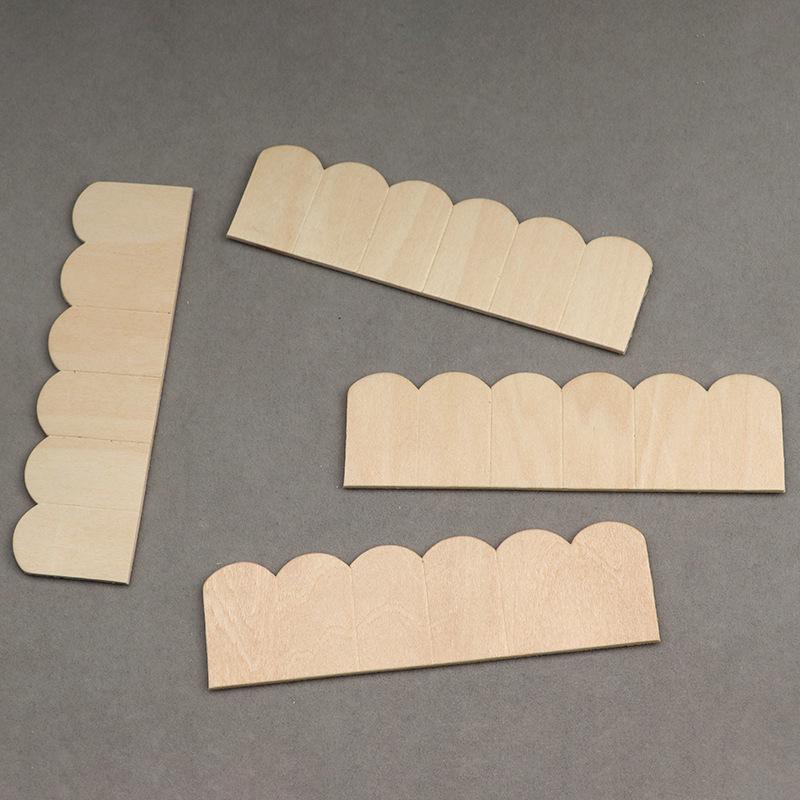 1:12 Dollhouse Roof Accessories: DIY Wooden Tiles (12 Pieces)