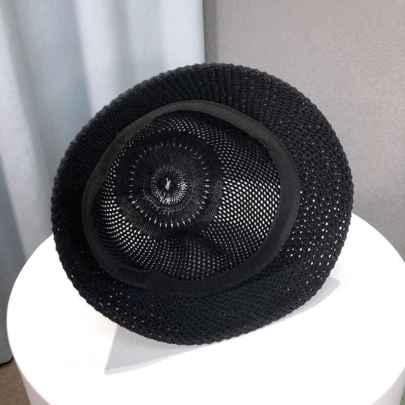 Women Bucket Hat Summer Hollow Out Thin Breathable Sun Hat Female Beach Panama Cap Fold Outdoor Japanese Lesure Fishierman Cap
