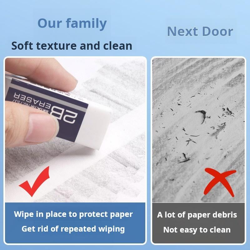 Non-Toxic 24Pcs Low Dust 4B Eraser Clean Residue Free Children Student Stationery Boxed Primary School Writing Supplies