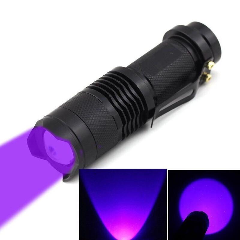 Taichuang Zoomable UV & White Light Multi-Function Flashlight