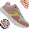 Big Star LL274422 Women's Shoes Pink and Mint Suede Sports Sneakers