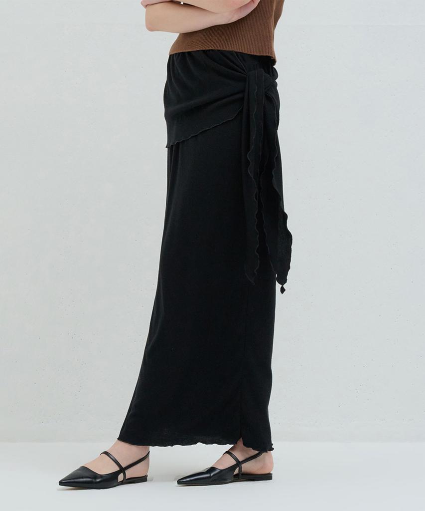 Kamino Wrap Banding Skirt Black