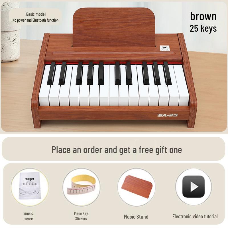 

Деревянная электронная клавиатура пианино на 25 и 37 клавиш для детей