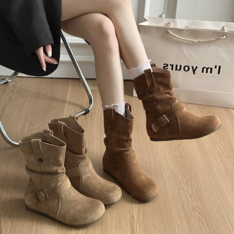 Women's Short Boots, New Autumn Soft Leather Martin Boots Women's Fashion Versatile Women's Shoes Women's Shoes Winter Shoes