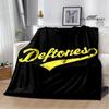 Coperta con logo band Deftones coperta per bambini coperta in flanella morbida accogliente coperta per casa viaggio regalo di compleanno decorazione