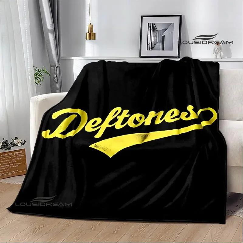 Coperta con logo band Deftones coperta per bambini coperta in flanella morbida accogliente coperta per casa viaggio regalo di compleanno decorazione