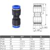 100PCS Pneumatic PUStraight-throughTracheal Joint PlasticQuick PlugConnector 4 6 8 Straight-throughButt Joint HighPressure AirPr