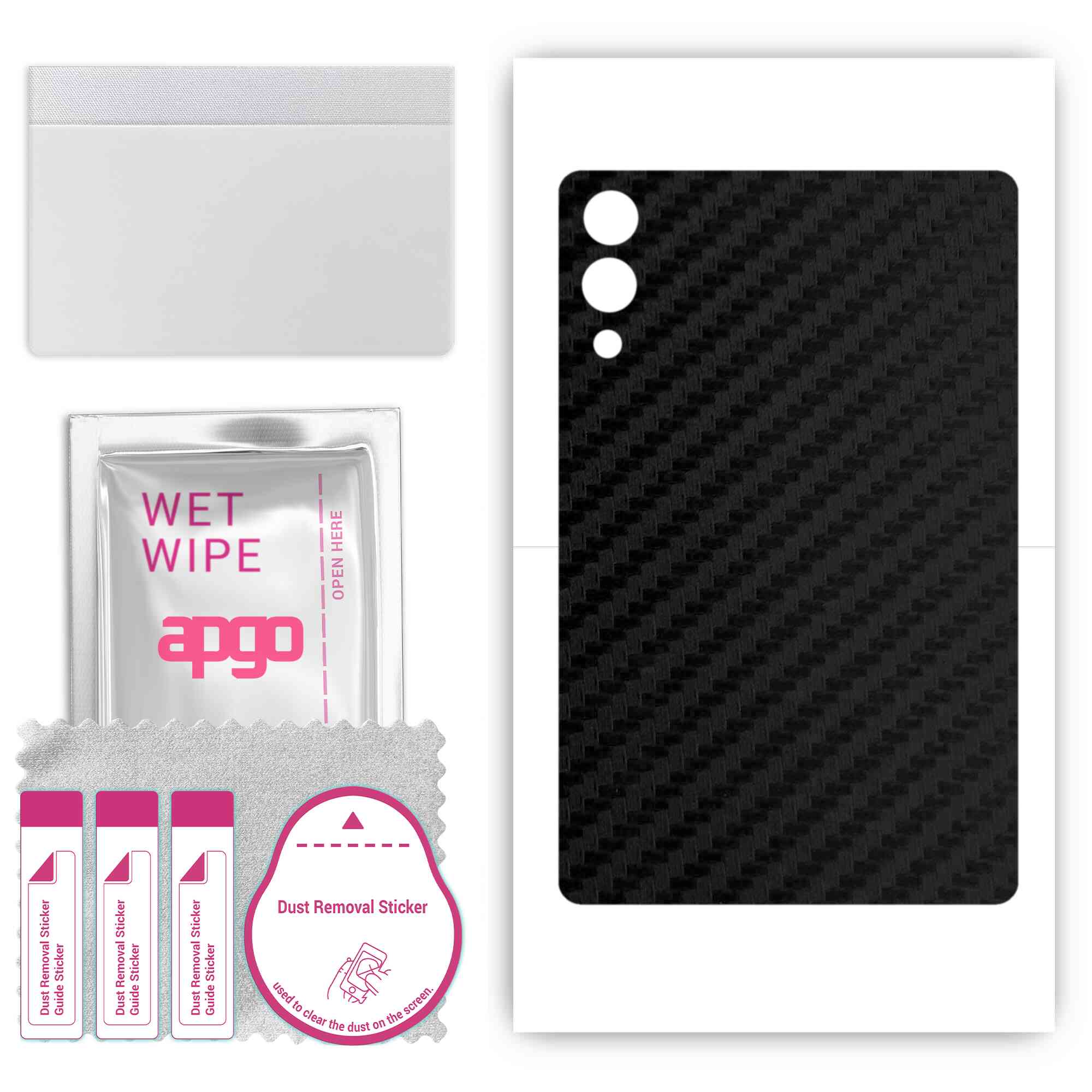 

Apgo Protective Skin Sticker для задньої панелі, сумісної з Samsung Galaxy Tab S9 Plus, Wrap Film, Foil, Vinyl - Pattern Carbon Black