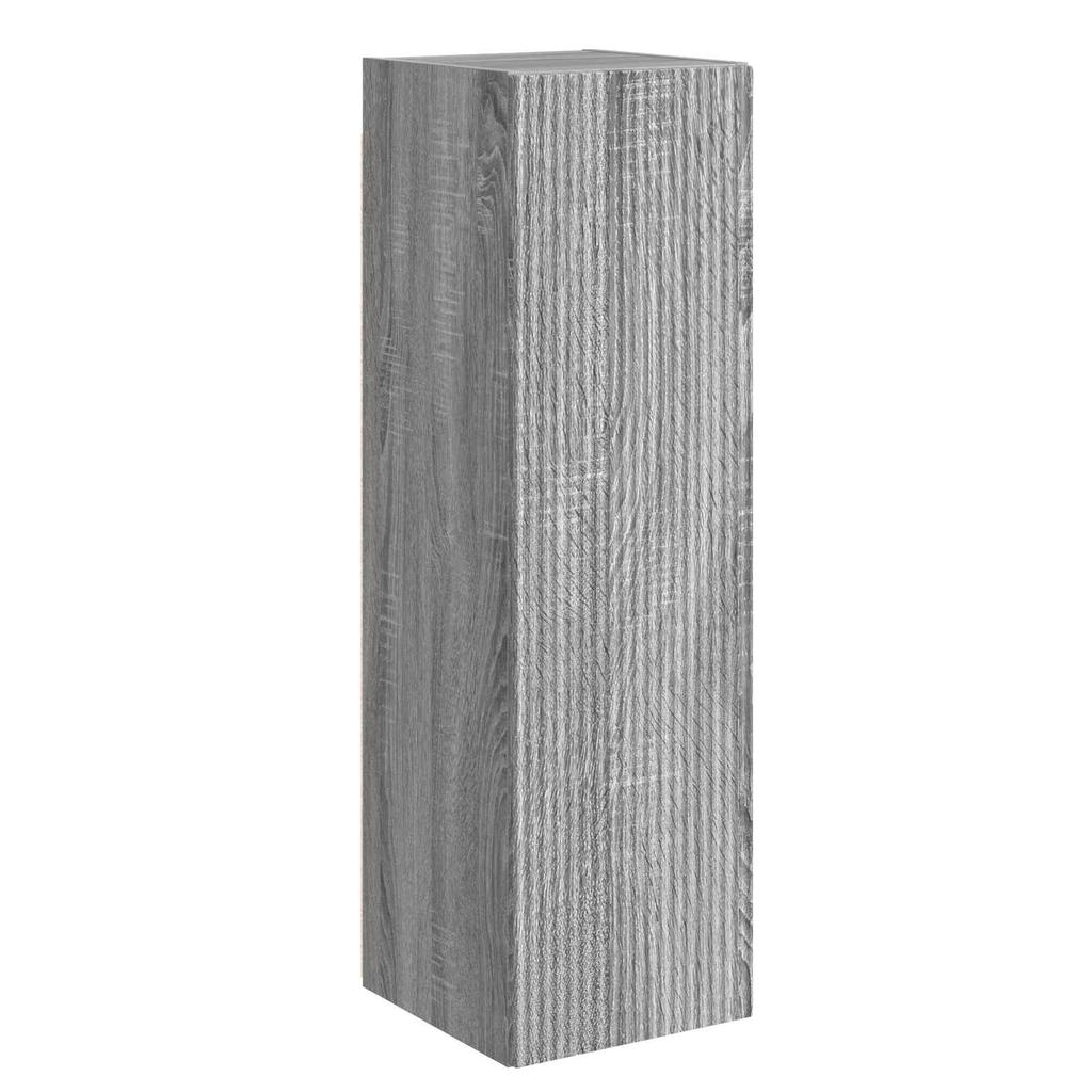 TV Wall Shelf Set Wall Mounted 6 Pcs Grey Sonoma