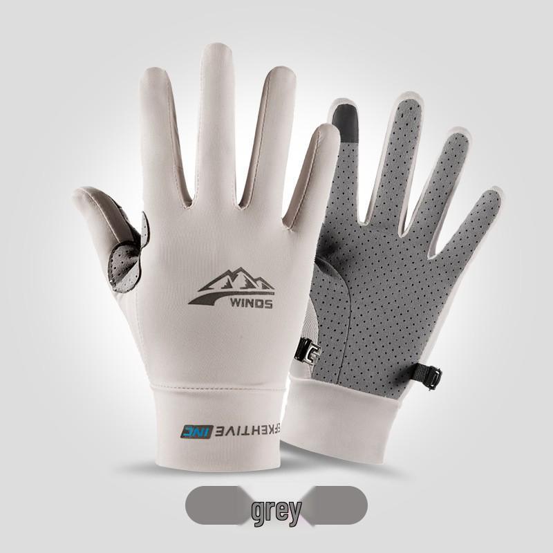 Breathable Summer Two-Finger Fishing Gloves - Unisex, Thin, Anti-Slip, for Outdoor Activities