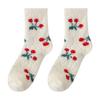 Women's Cute Coral Fleece Socks: Thickened Mid-Calf, Plus Velvet, Cozy Warm Autumn/Winter Sleep Socks