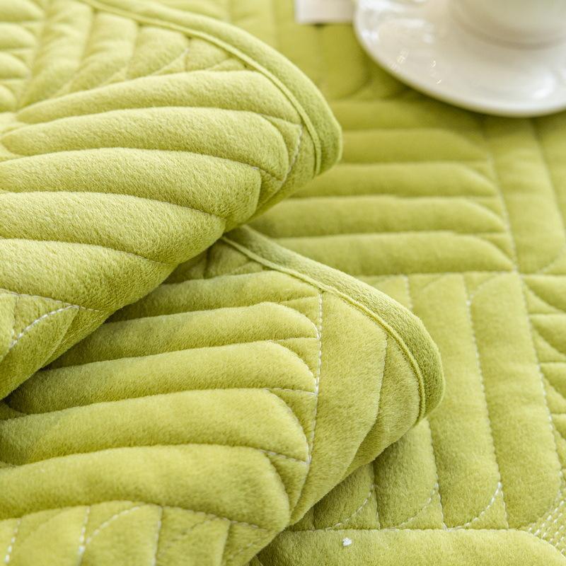 Plüsch Sofakissen Herbst und Winter Milch Samt Kissen Winter Webmuster Rutschfester Sofaüberwurf Kissenbezug Stoffhandtuch