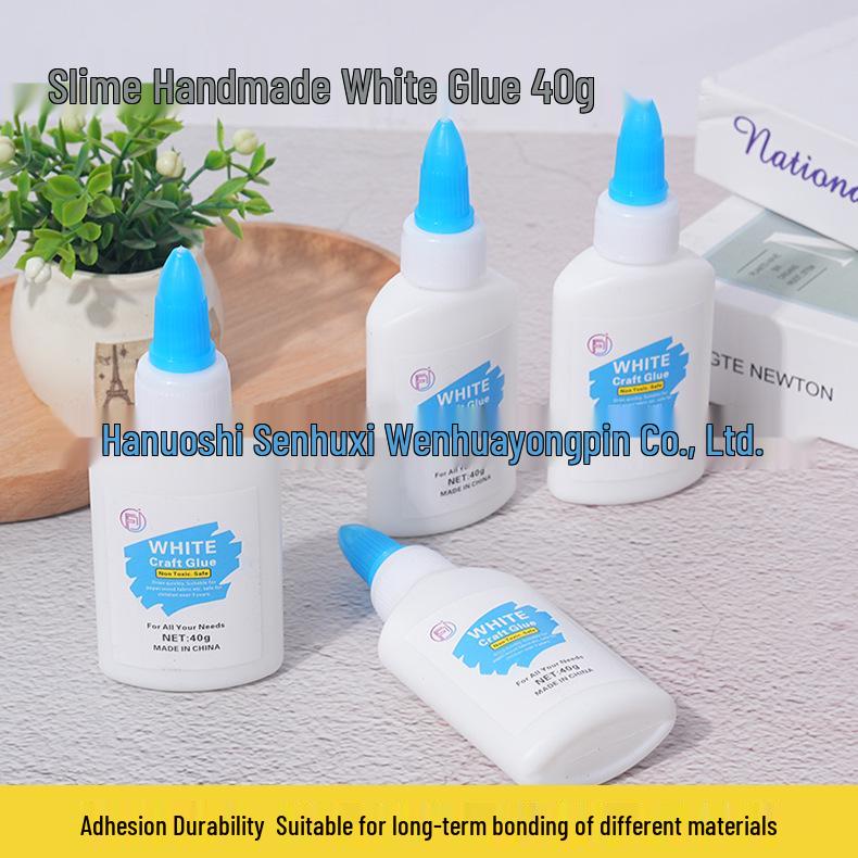 40g Student Handmade White Glue for Woodworking, DIY Models, Floral Art, Paper Cutting, and Flower Pasting