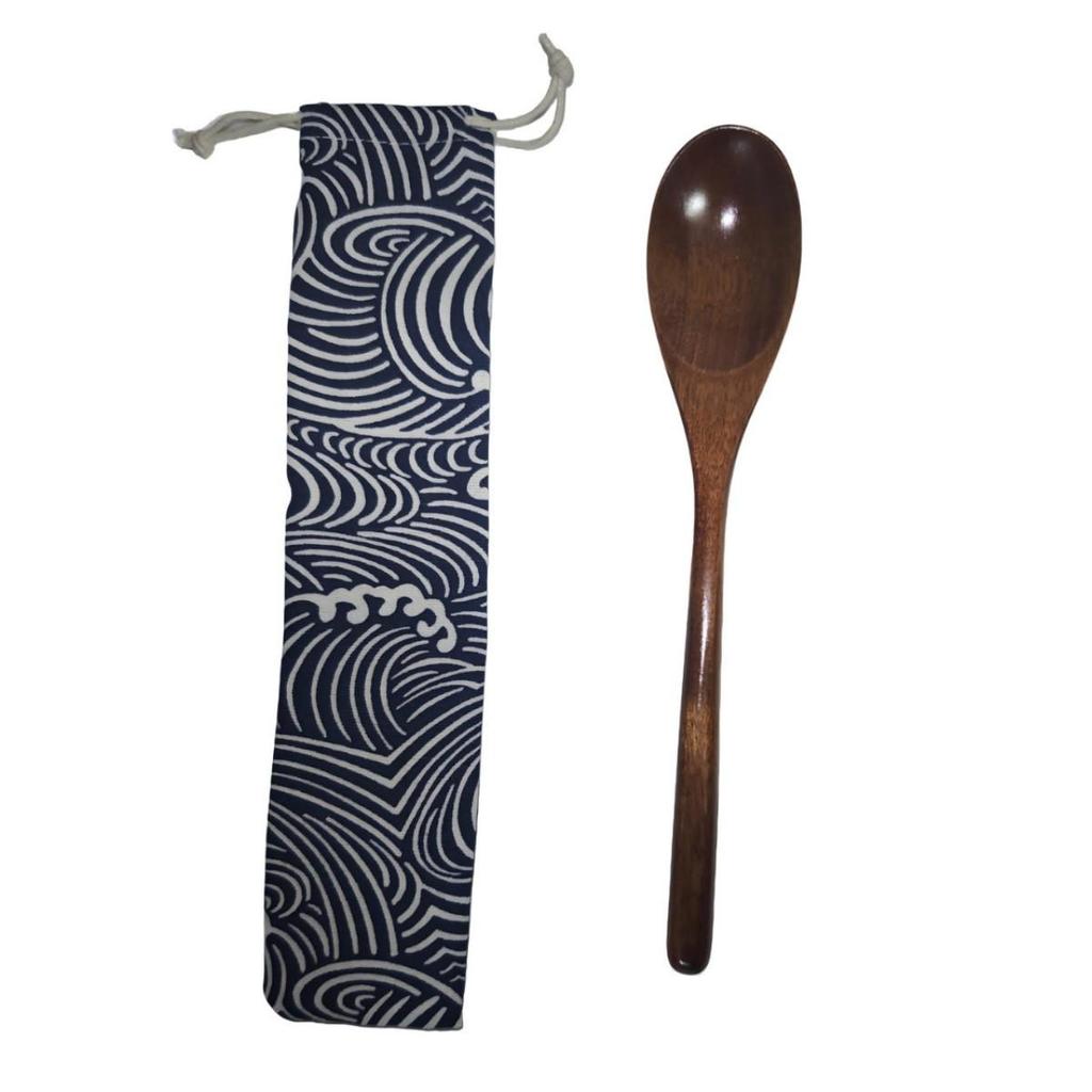 Portable Wooden Cutlery Set: Nanmu Chopsticks, Spoon & Fork