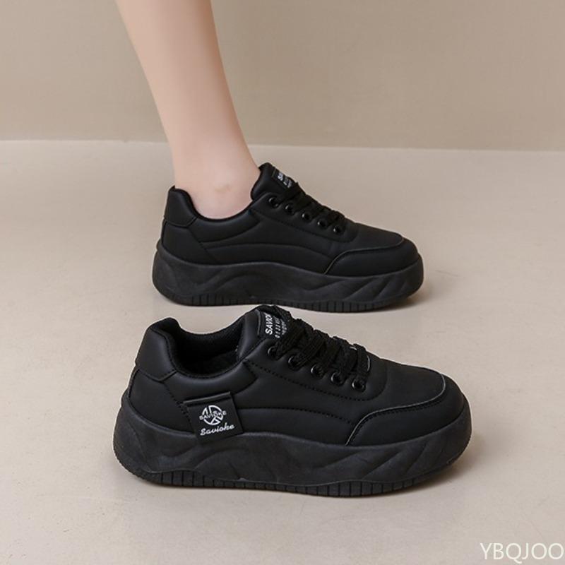 Spring Shoes New Versatile Fashionable Comfortable Female Students Height Increasing Sports Board Shoes Simple Casual Shoes