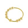 New Stainless Steel Anxiety Spinner Rings Anxiety Ring with Beads Stress Relief Fidget Rings for Women Men Fashion Jewelry Gift