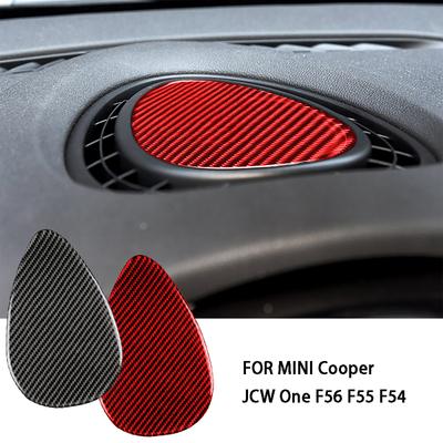 Car Dashboard Air Outlet Stickers 3D Auto Interior Decorative Accessories Carbon Fibre Stickers For MINI Cooper JCW F56 F55 F54