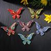 Styl Retro Broszka Motyl Kolorowy Kryształ Wykwintny Wzór Broszka z Diamentami Metalowy Owad Luksusowa Wielokolorowa Broszka Kryształowa