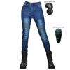 Womens Vintage Slim Fit Motorcycle Jeans With Integrated CE-Level 2 Armor Harley Riding Urban Commuting