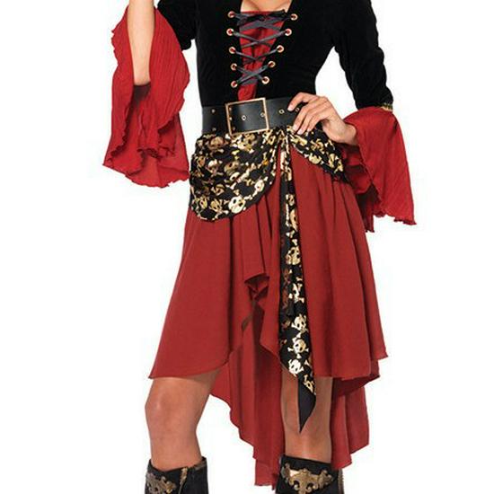 Karibische Piratenkönigin Halloween Kostüm für erwachsene Frauen