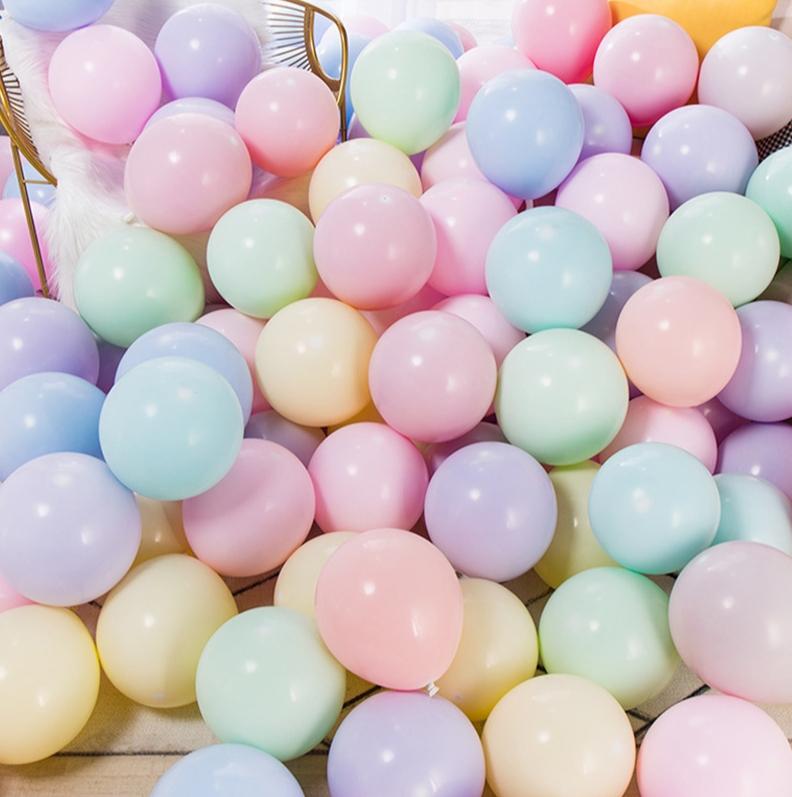 Pastel Balloons Latex Party Balloons 12 Inch Round Helium Multicolor Purple Orange Blue Yellow pink Macaron Balloons