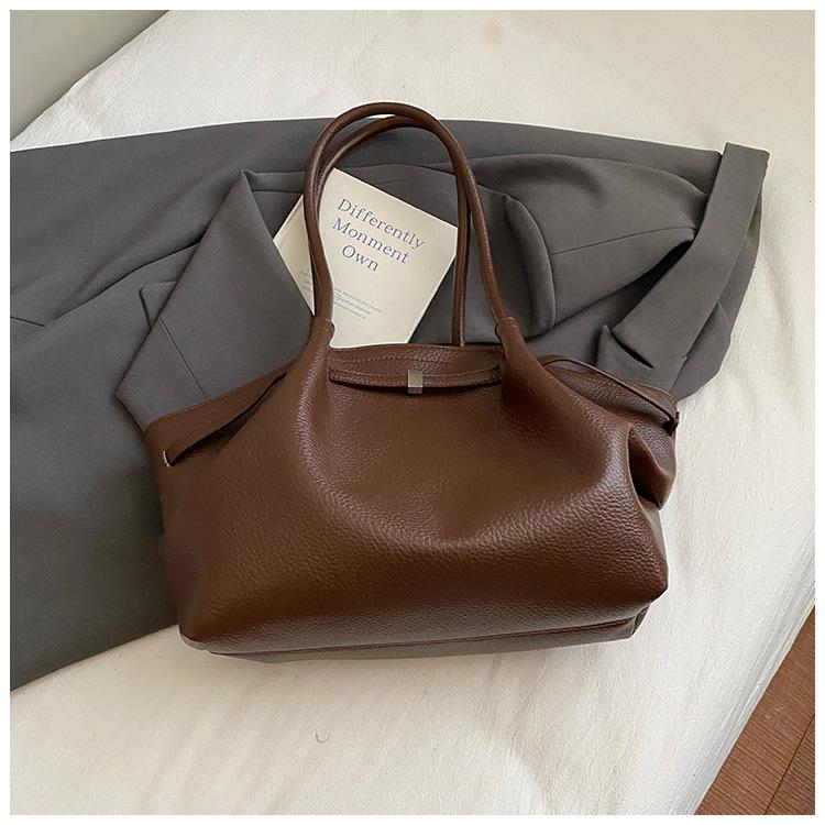 Francouzská retro taška pod paži, Módní a vysoce kvalitní ruční taška přes rameno, Taška na dojíždění s vzorem liči