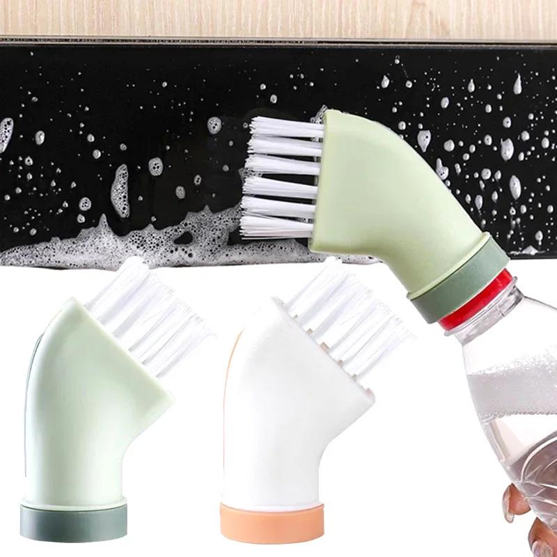 1Pcs Creative Cleaning Brush Can Be Connected To Mineral Water Bottle Dry-wet Dual-use Cleaning Brush Household Gap Brush