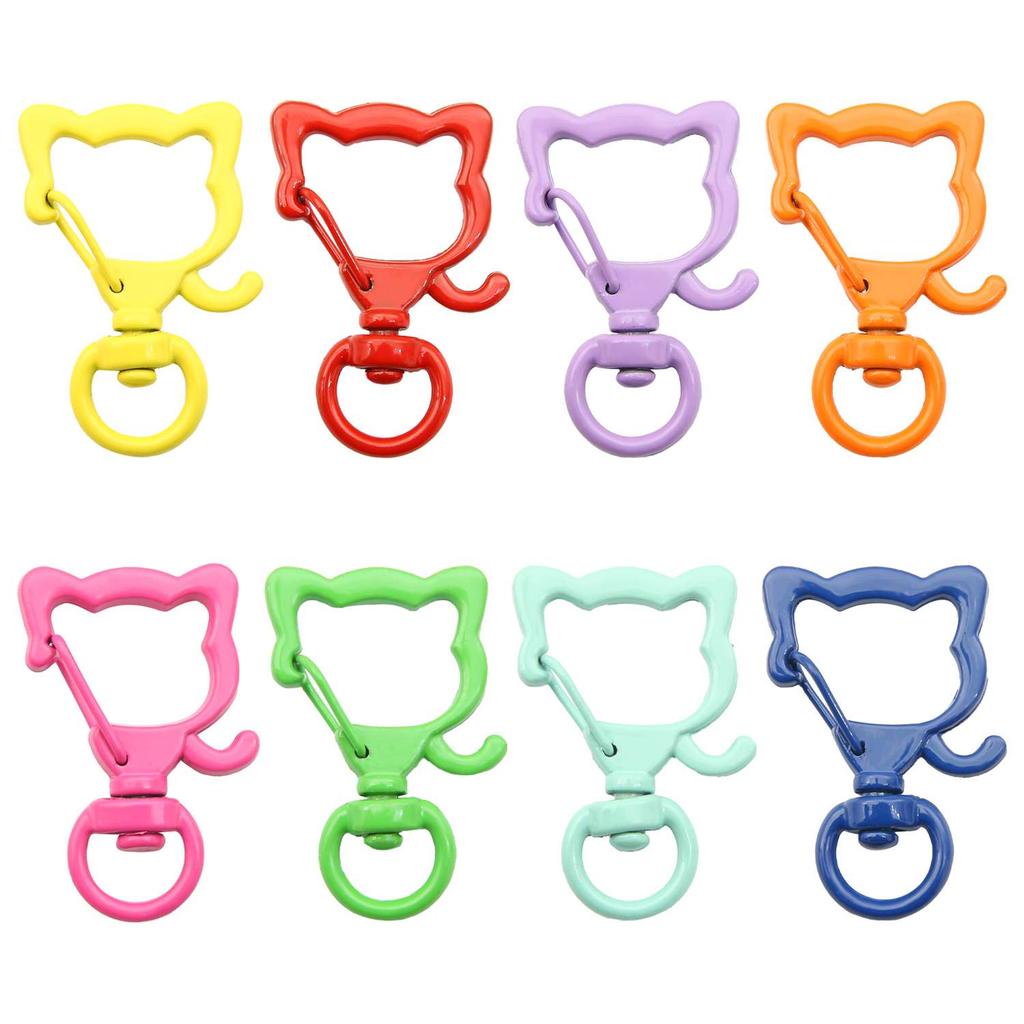 31X39mm Candy Colored Alloy Shell Shaped Spring Buckle Special-shaped DIY keychain Accessories Creative Accessories Hanging Ornaments