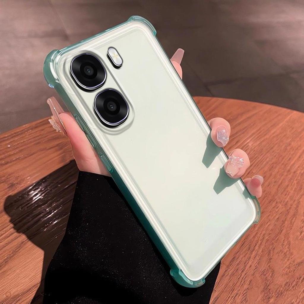 Hülle für OPPO A6x 4G/5G, A6t Pro, A6 4G5G Durchscheinende Mattierte Hülle 4-Ecken Airbag Stoßfeste Bumper Abdeckung
