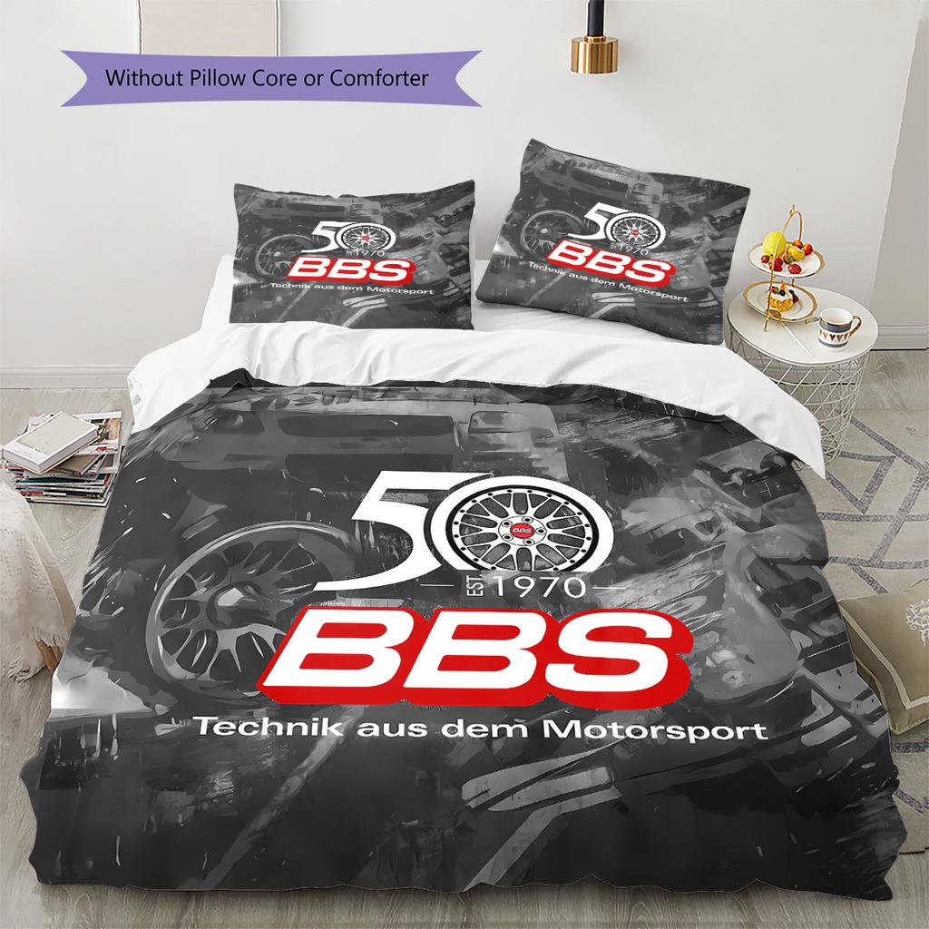 BBS Muster Bettwäsche, Steppbett Set Bettbezug Kissenbezug Zuhause Geburtstagsgeschenk (1 Bettbezug + 2 Kissenbezüge, ohne Füllung)