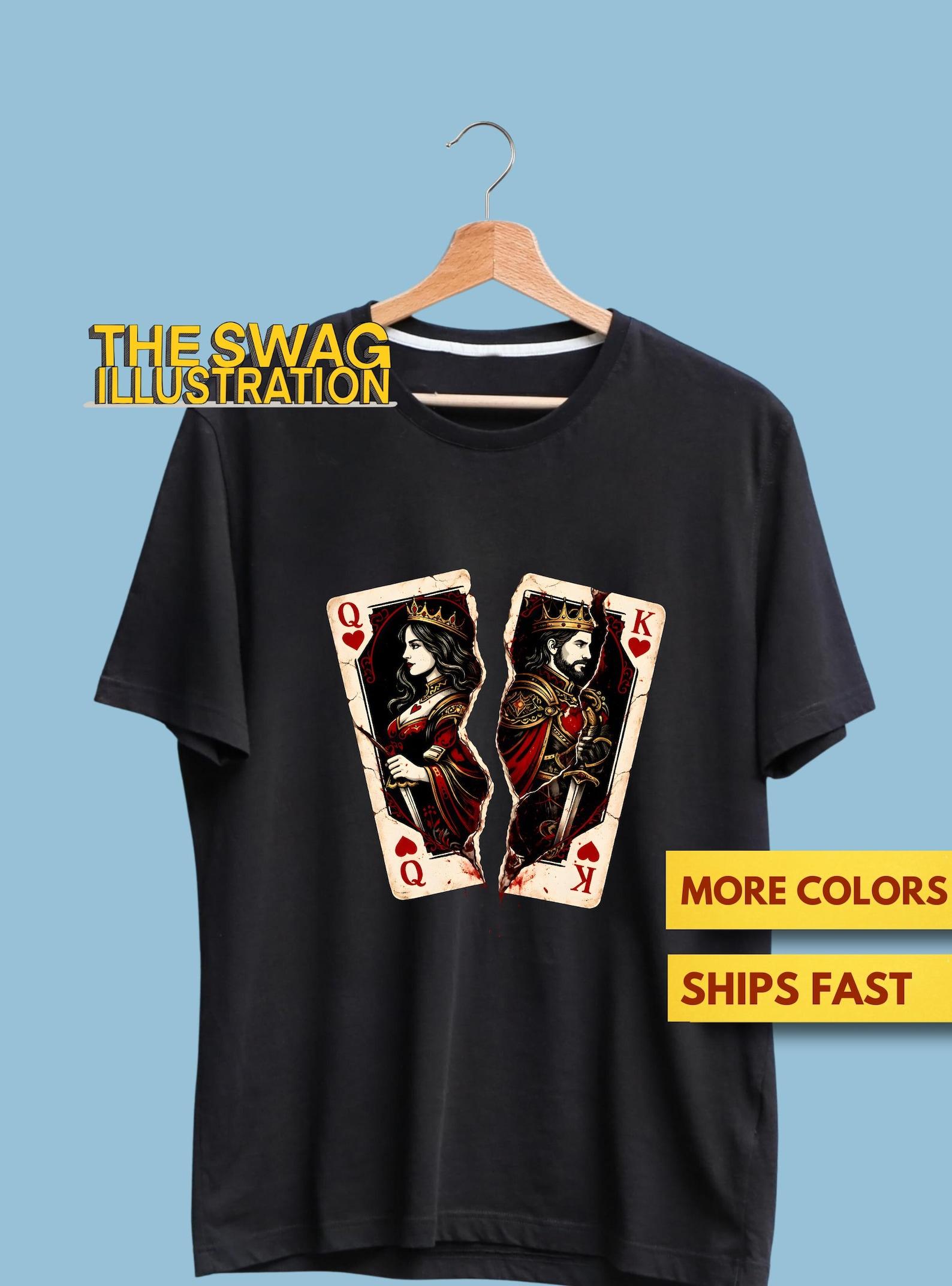 Queen And King Of Hearts HearT shirt, Valentine s Day GifT shirt, Medieval King & Queen Of Hearts Shirt, Renaissance Shirt, Ultra Soft Tee S