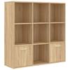 vidaXL Bücherregal Sonoma-Eiche 98x30x98 cm Holzwerkstoff