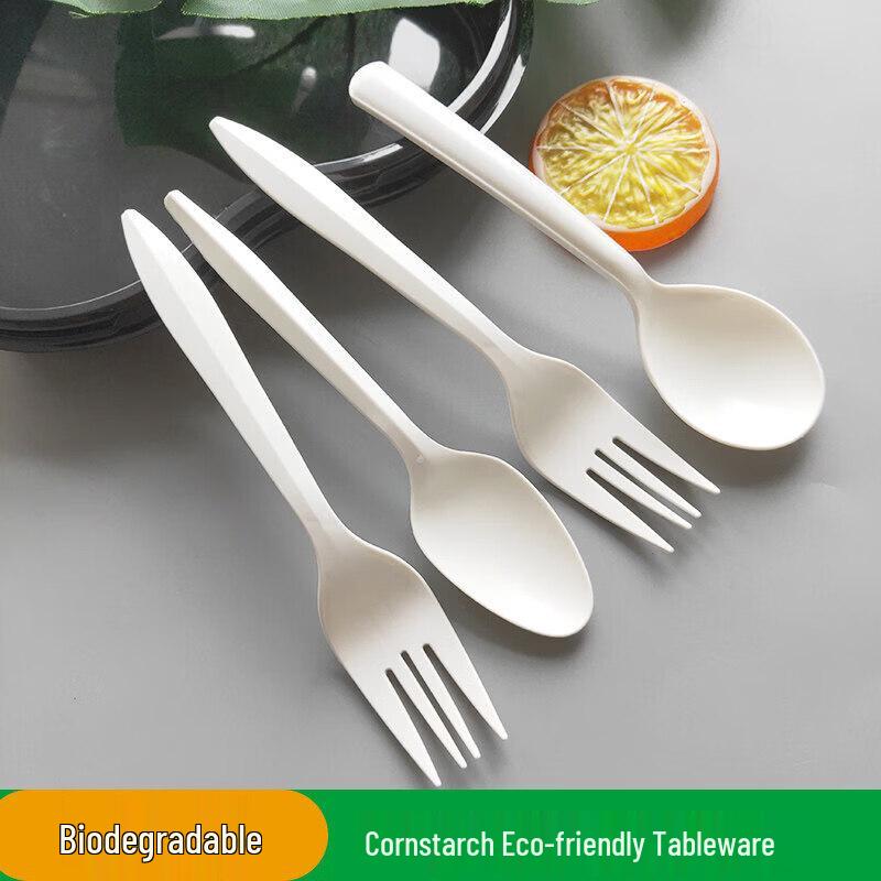 Eco-Friendly Disposable Corn Starch Cutlery Set