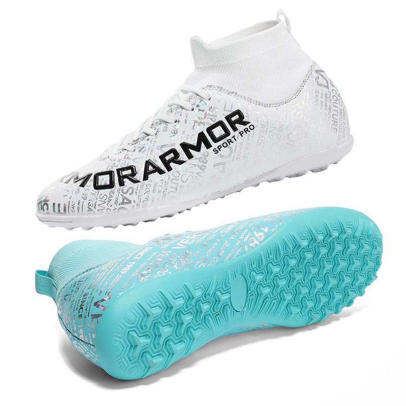 31-48 wysokie góry wysokiej jakości młodzieżowe buty piłkarskie zepsute ćwieki męskie sznurowane gumowe miękkie podeszwy duże rozmiary buty piłkarskie