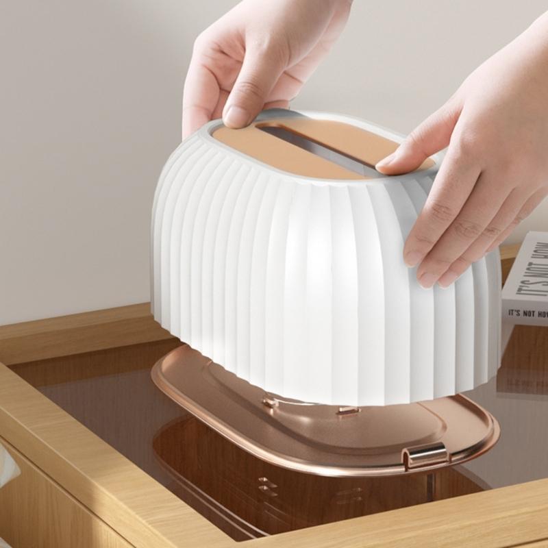 Striped Tissue Box Countertops Toilet Paper Holder Disposable Paper Storage Box Napkin Storage Box Homes Decoration