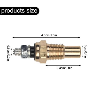 Akcesoria Samochodowe Olej/Woda 1/8 NPT 4,2cm Przetwornik Elektroniczny Złoty Metal Czujnik Temperatury Oleju Pojedyncze Połączenie