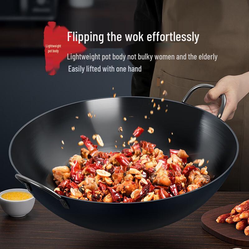 Chuyi Qi Traditional Thickened Wrought Iron Wok