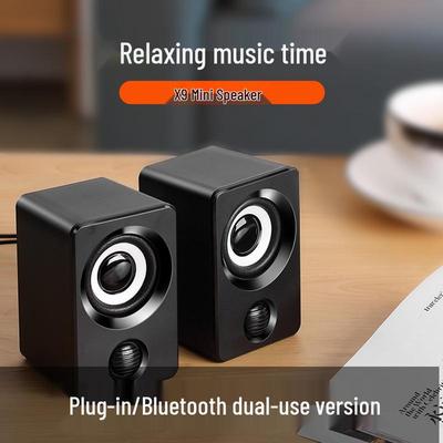 Mini USB Wired Computer Speakers with Subwoofer for Desktop, Laptop, and Mobile