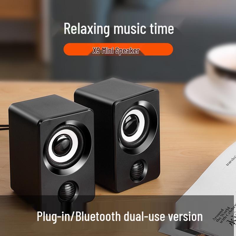 Mini USB Wired Computer Speakers with Subwoofer for Desktop, Laptop, and Mobile