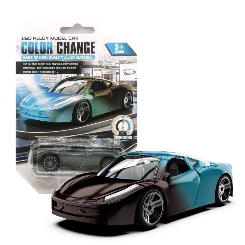 Magic Color Changing Racing Car Model 1:64 Temperature Sensitive Inertia Pull Back Cars Toys Crash-Resistant Durable Boys Gift