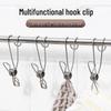 Stainless Steel Long-Tail Hook Clip for Clothes, Towels, and Shower Curtains