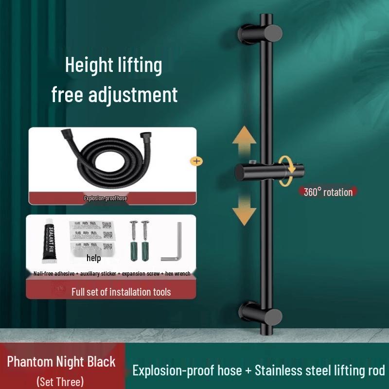 Shower Riser Rail Bracket Set